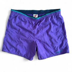Vintage Speedo Purple and Teal Swim Shorts